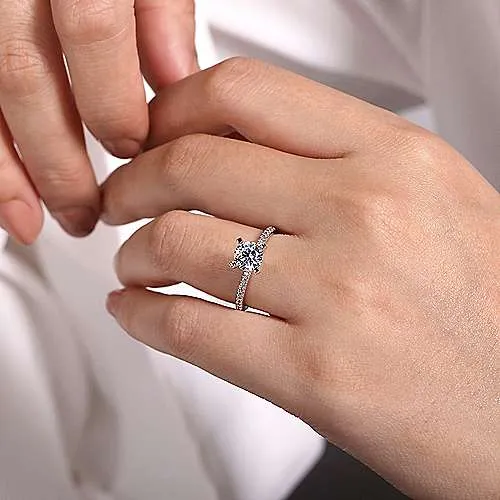14K W Gold 0.15cttw G/SI2 Diamond Mount