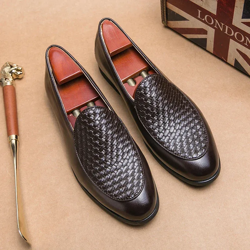 Antonio | Woven Pattern Loafers