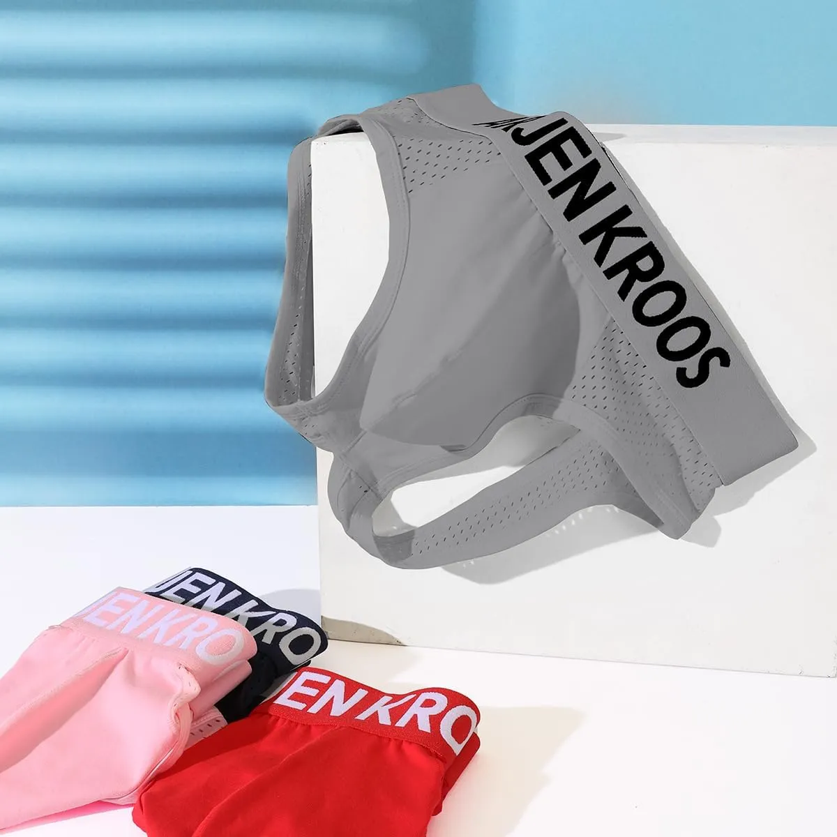 Arjen Kroos Men's Jockstrap Underwear Breathable Mesh Jock Straps Cotton Athletic Supporter