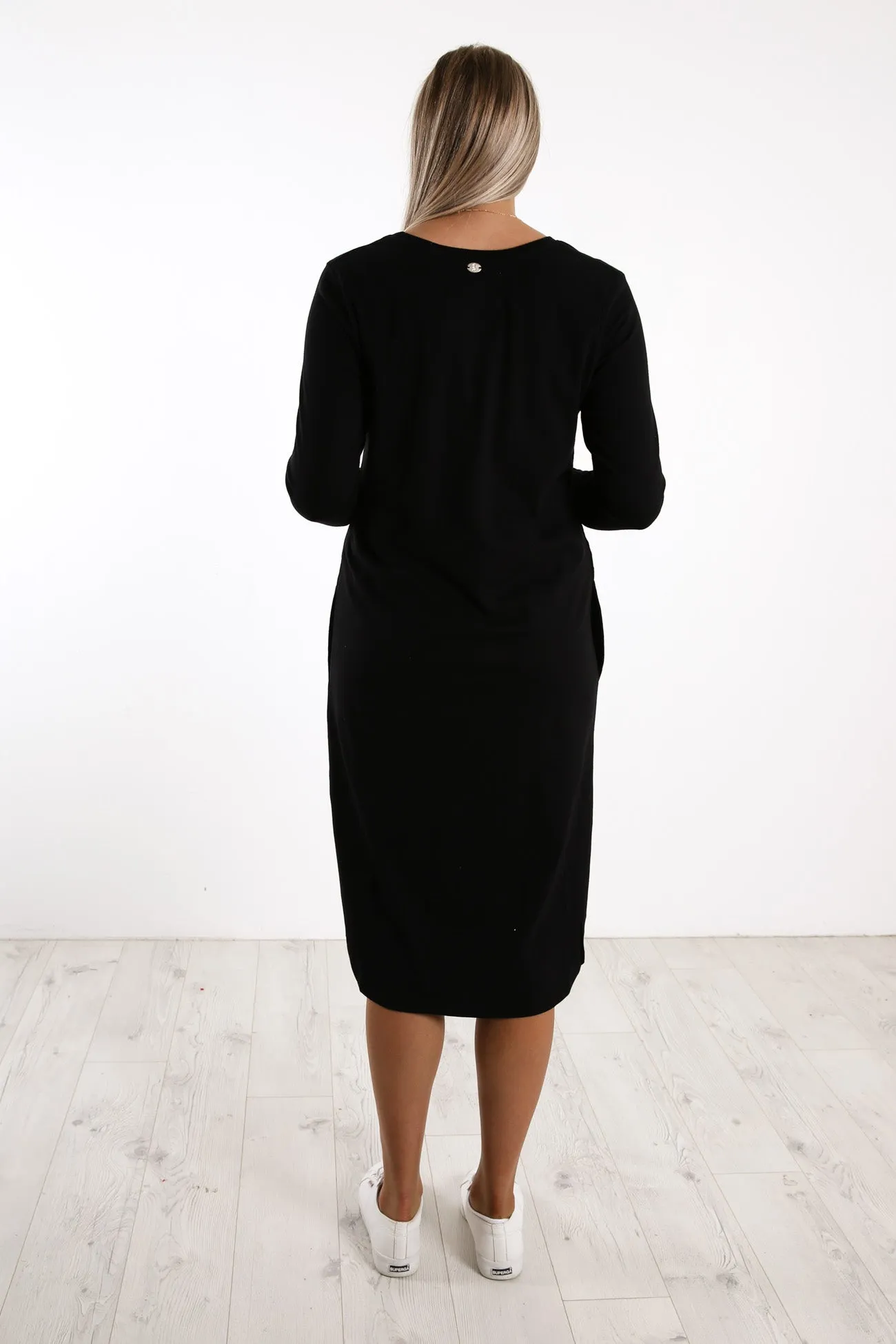 Bay Long Sleeve Dress Black