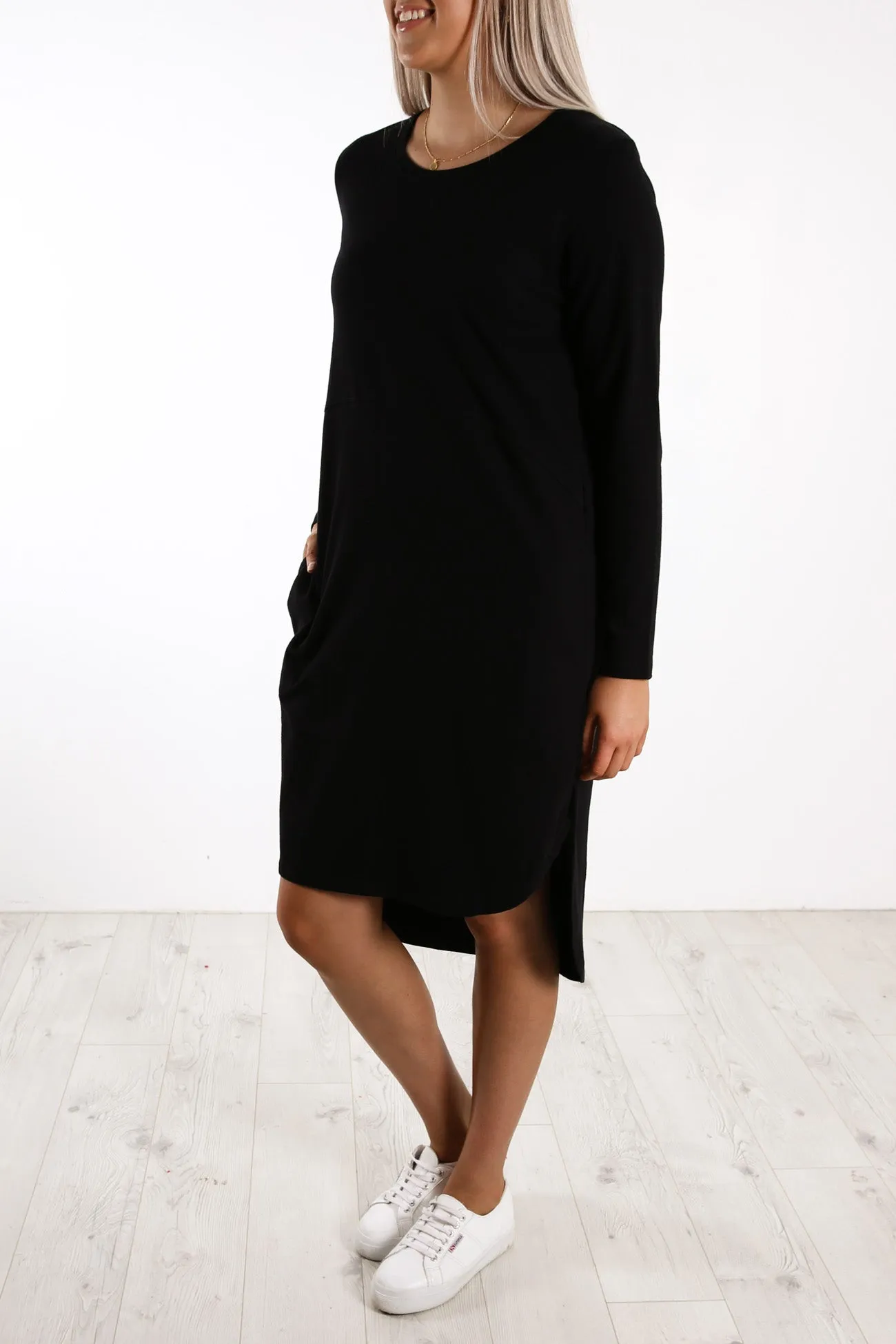 Bay Long Sleeve Dress Black