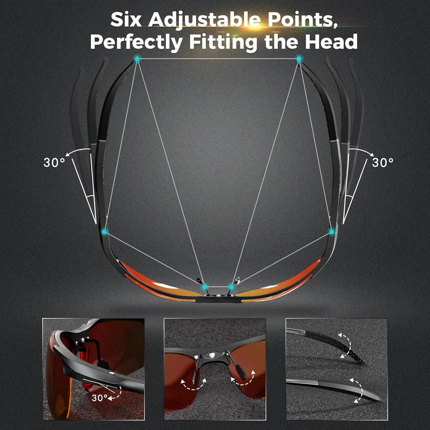 DADA-PRO Polarized Sunglasses Men Sport Driving Sun Glasses Ultralight Al-Mg Mirrored Shades UV400 Protection