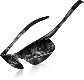 DADA-PRO Polarized Sunglasses Men Sport Driving Sun Glasses Ultralight Al-Mg Mirrored Shades UV400 Protection
