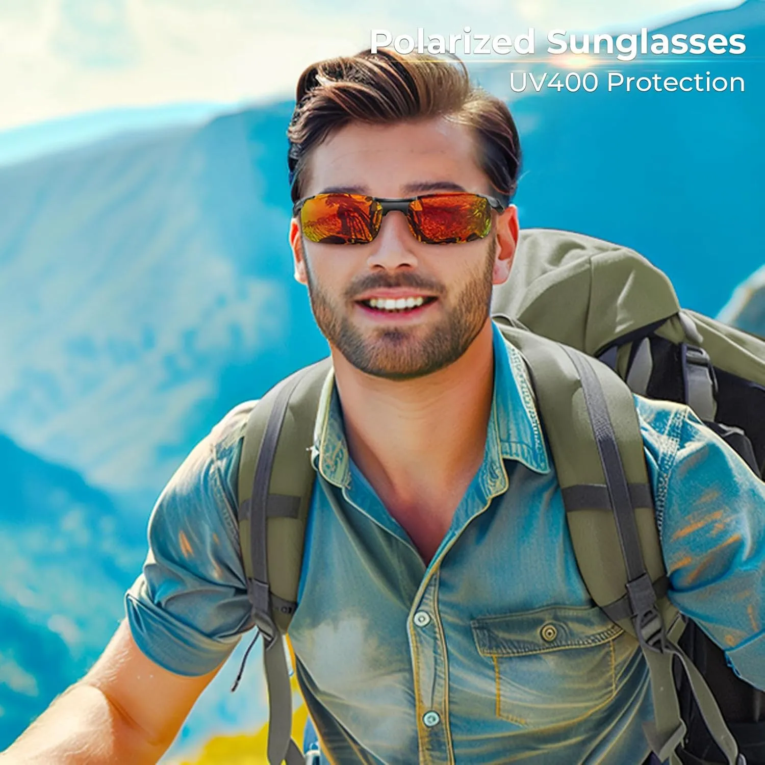 DADA-PRO Polarized Sunglasses Men Sport Driving Sun Glasses Ultralight Al-Mg Mirrored Shades UV400 Protection