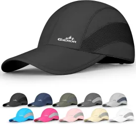 GXCROR Running Hat for Men Women Quick-Dry Baseball Cap UPF50  with Breathable Mesh, Adjustable Hook & Loop for Outdoor