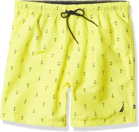 Nautica Men's Standard Quick Dry All Over Classic Anchor Print Swim Trunk