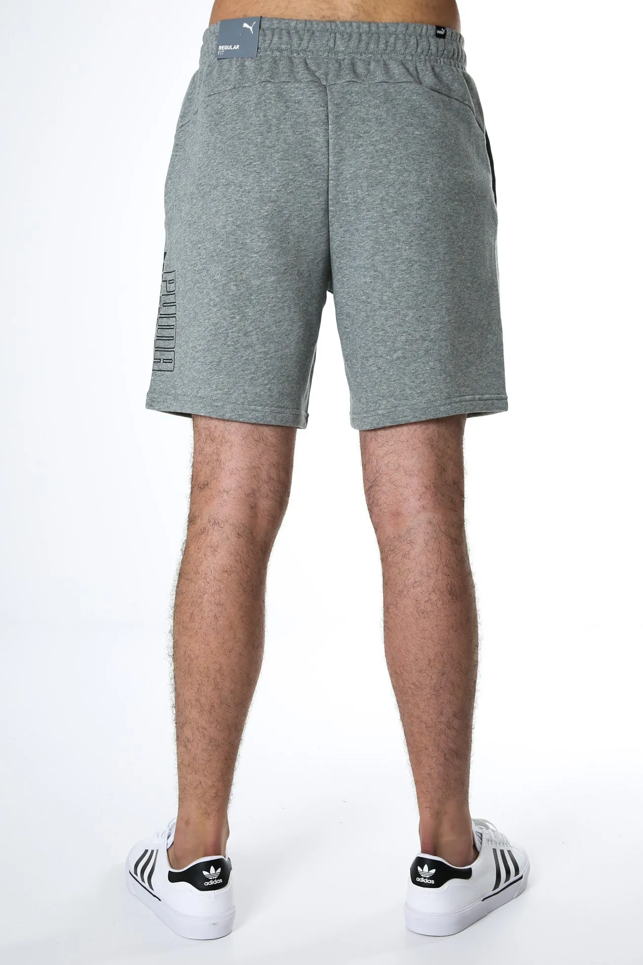 Puma Power Logo Shorts Medium Gray