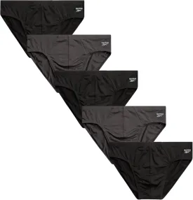 Reebok Mens Underwear Briefs - 5 Pack Quick Dry Soft Stretch Low Rise Briefs for Men - Performance Mens Athletic Underwear