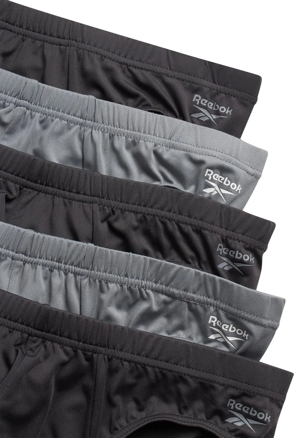 Reebok Mens Underwear Briefs - 5 Pack Quick Dry Soft Stretch Low Rise Briefs for Men - Performance Mens Athletic Underwear