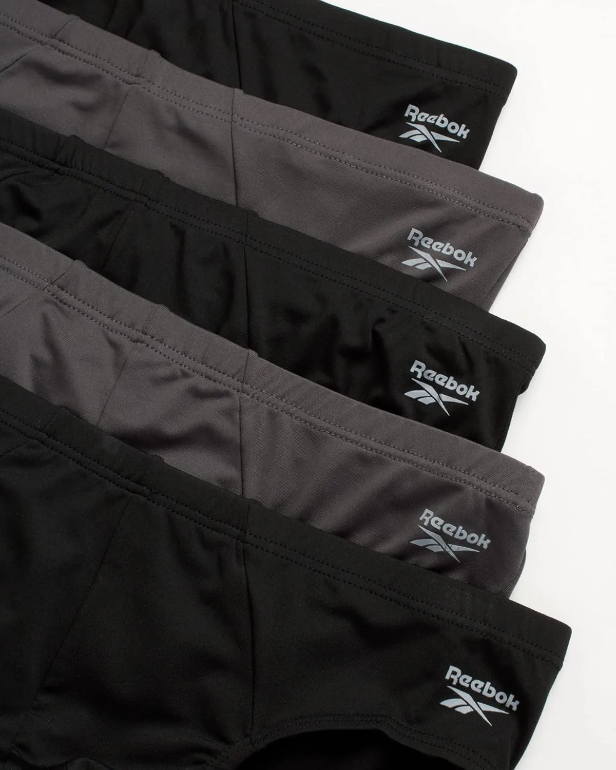 Reebok Mens Underwear Briefs - 5 Pack Quick Dry Soft Stretch Low Rise Briefs for Men - Performance Mens Athletic Underwear