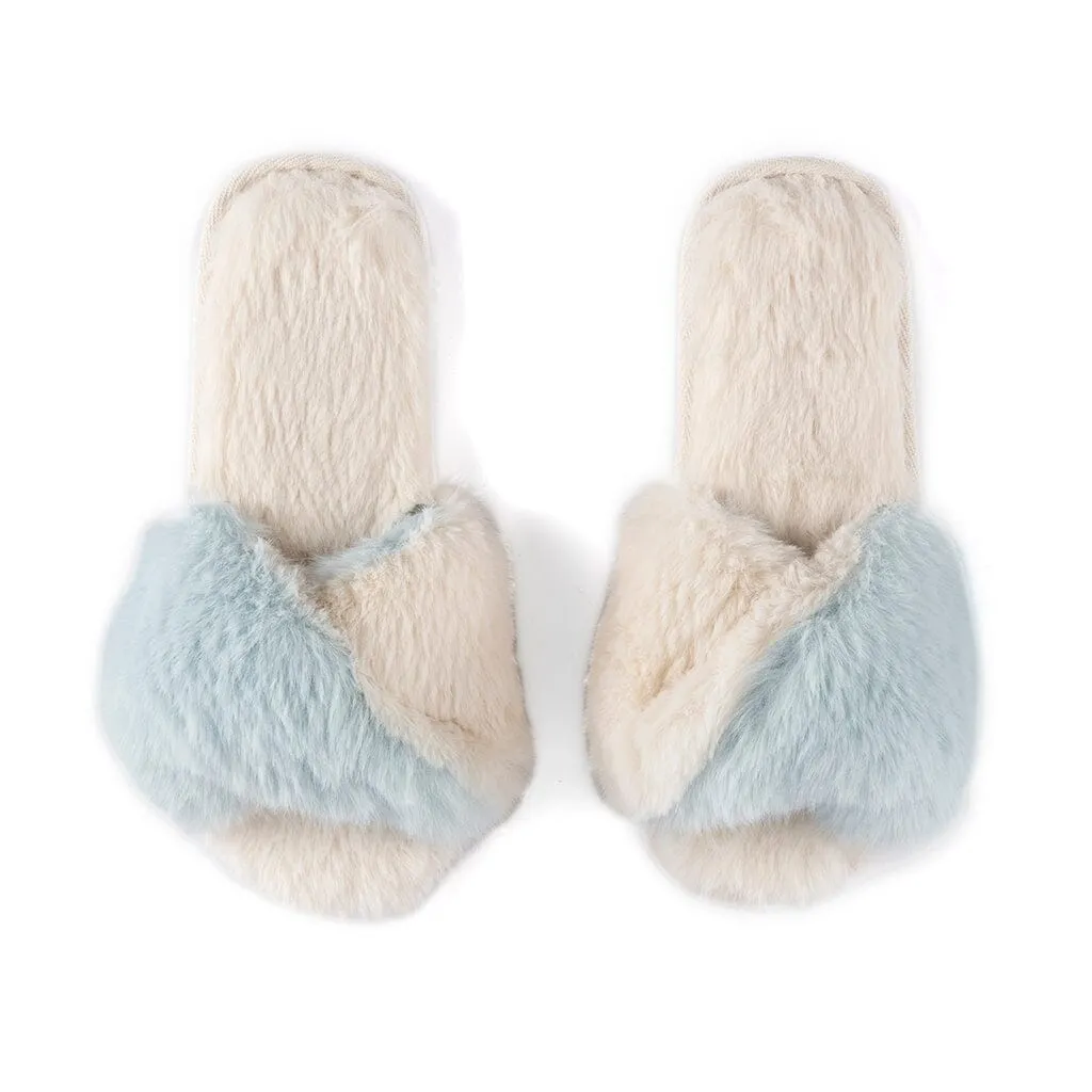 Stowe Plush Slippers | Sky