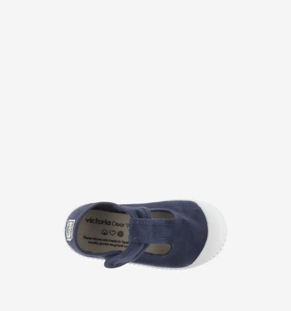 T-Straps Canvas Shoe, Marino/Navy